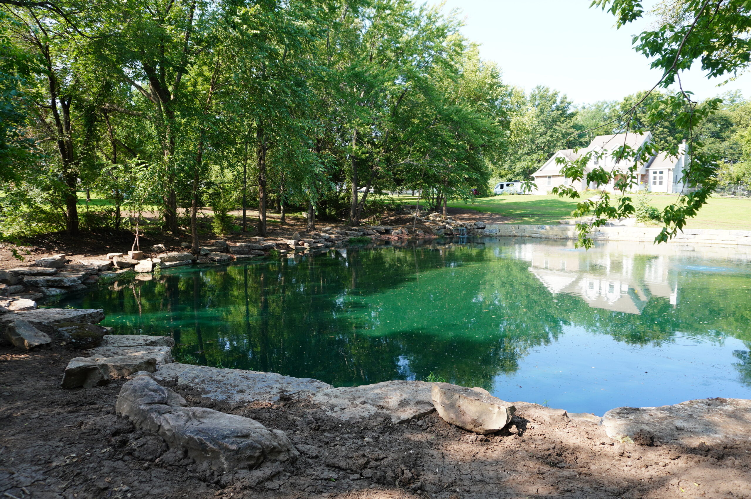 Large Pond & Lake Renovations Miami & Johnson County 